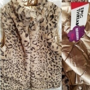 Epic Threads Plush Cheetah Reversible Vest